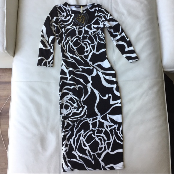 Club L black floral dress, NEW! - Picture 1 of 1